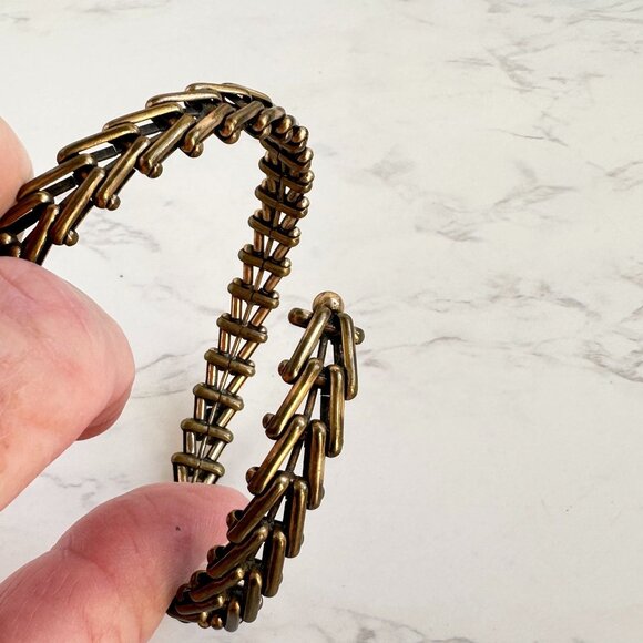 Alex & Ani Gypsy Wrap Bracelet Copper & Brass 1/4" Wide Adjustable Women's Boho - Picture 6 of 9